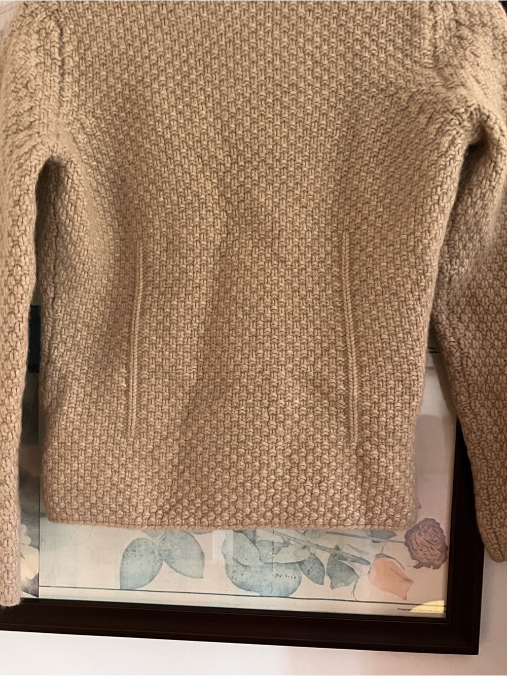 Vintage Fabiana Filippi Hand Knit Handmade Basketweave Knit Cardigan Italy M - Picture 7 of 10